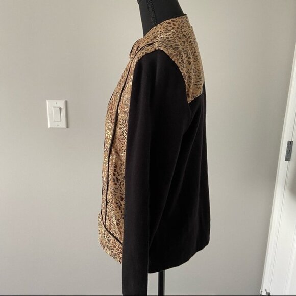 TanJay  Leopard Print Knitted Full Zip Jacket - Picture 3 of 15